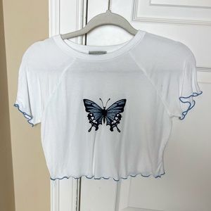urban outfitters butterfly crop top